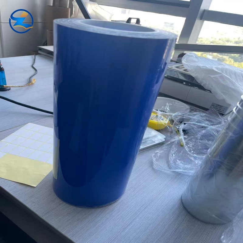 Natural blue color soft PVC film