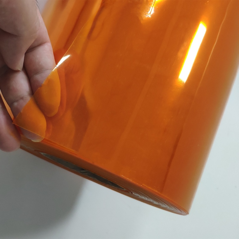 Transparent medical-grade orange PVC FILM