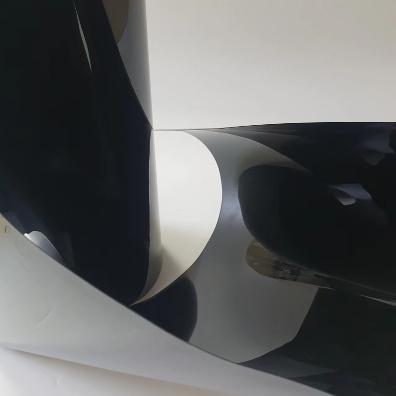 rpet glossy surface black pet film sheet in rolls