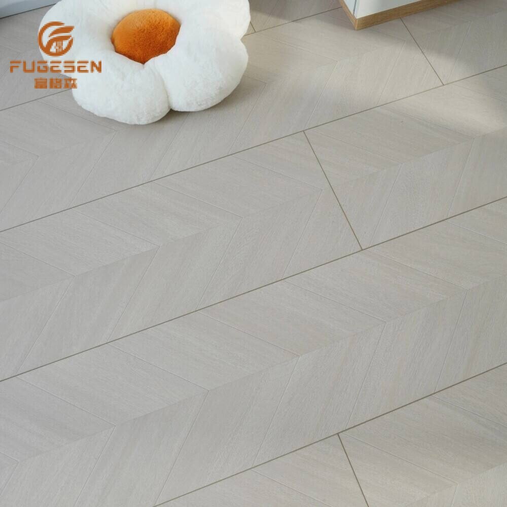 White Washed Fishbone Laminate