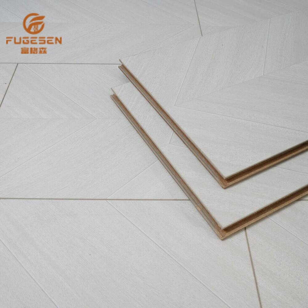 White Washed Fishbone Laminate