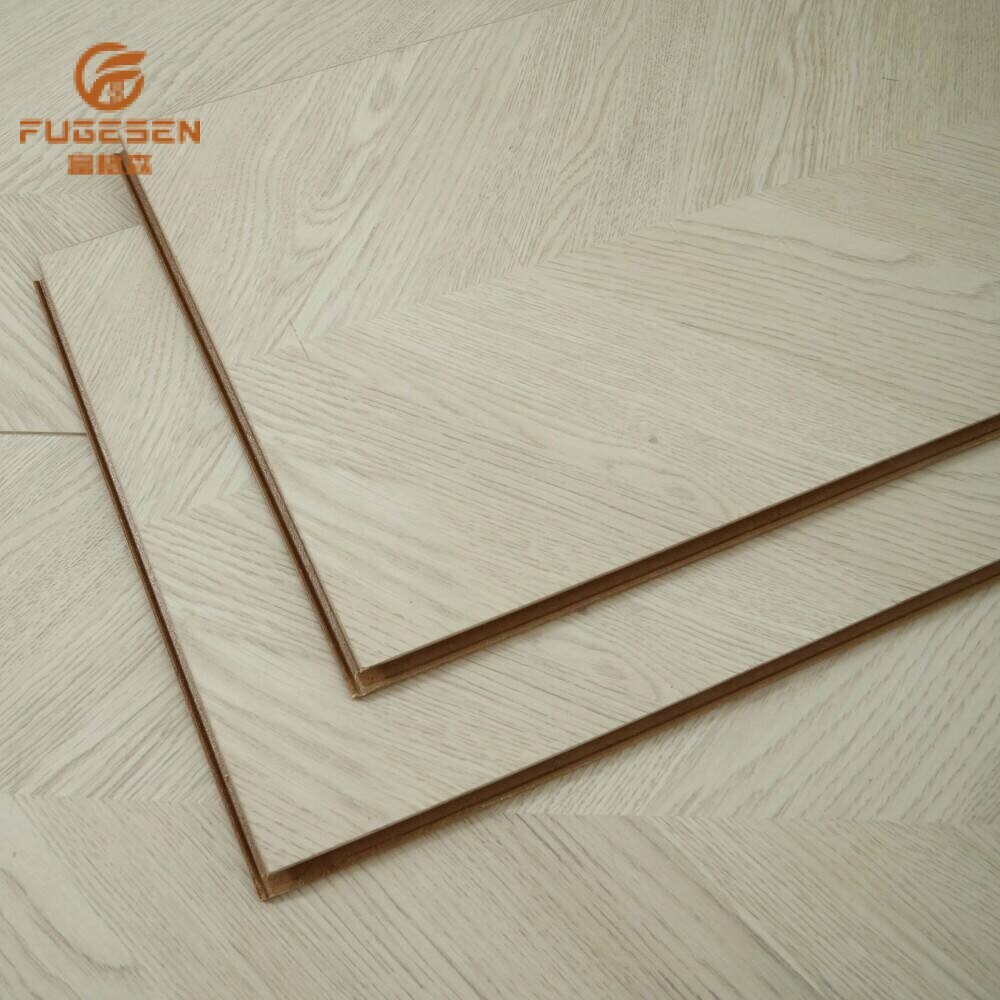 White Fishbone Laminate Flooring