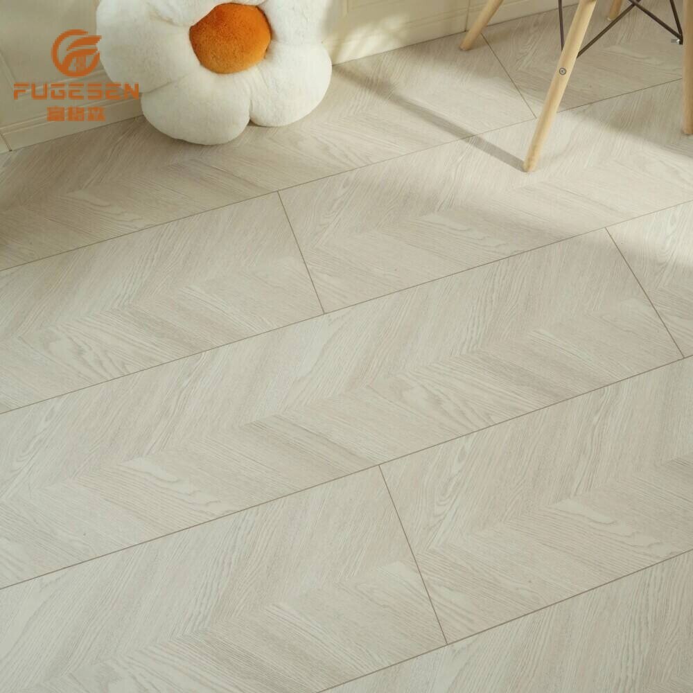 White Fishbone Laminate Flooring