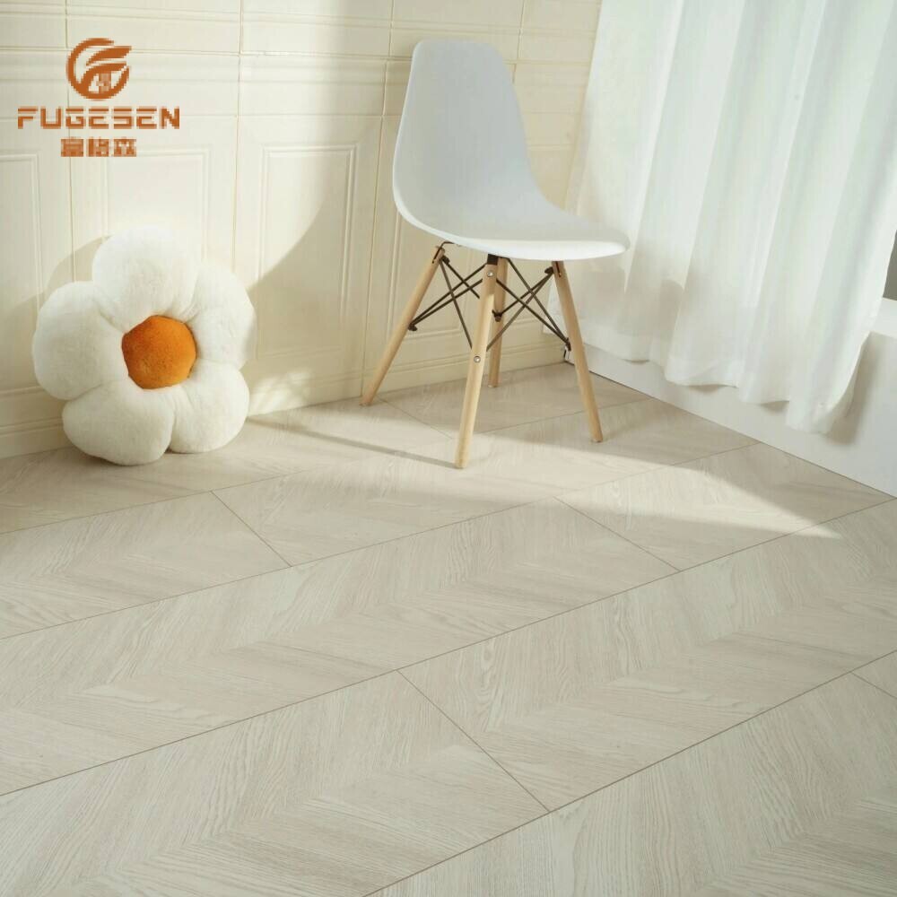 White Fishbone Laminate Flooring