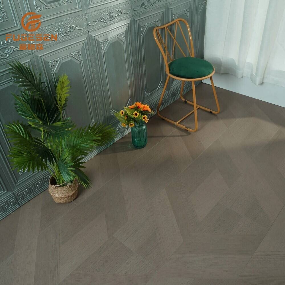 Brown Fishbone Laminate Flooring