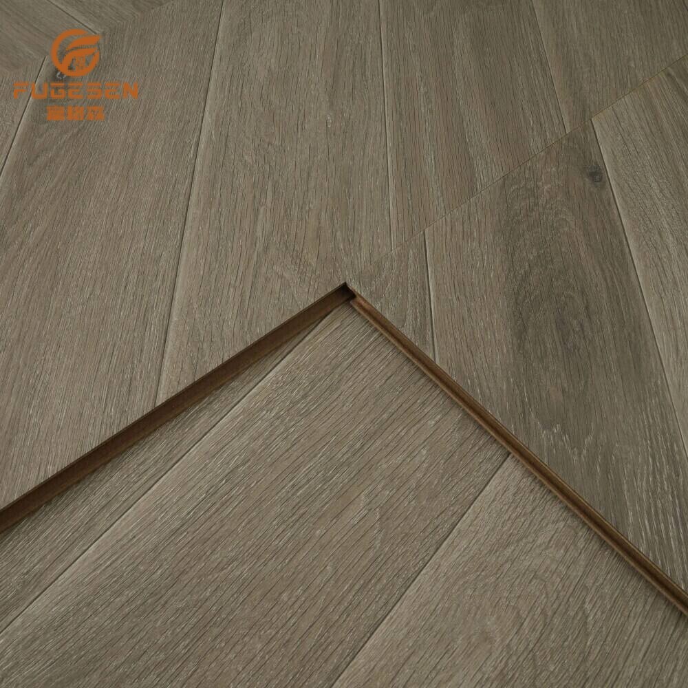 Brown Fishbone Laminate Flooring