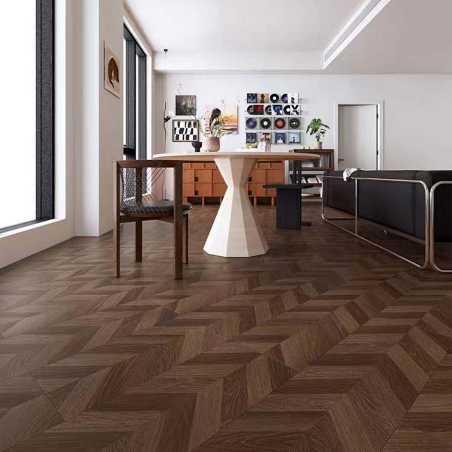 Click Lock SPC Fishbone Vinyl Flooring