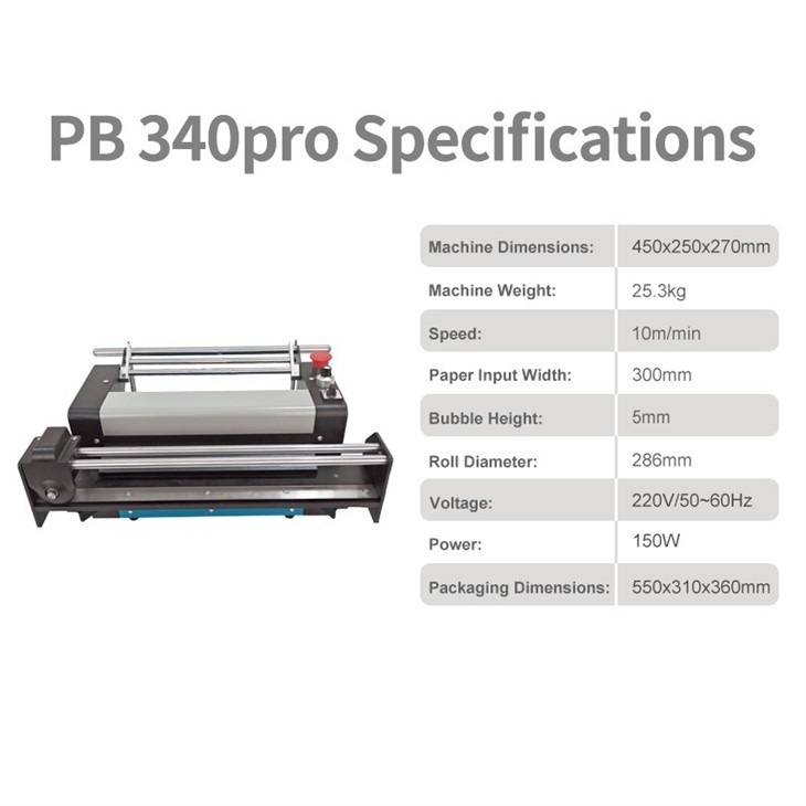 PB340pro Desktop Paper-Bubble Machine