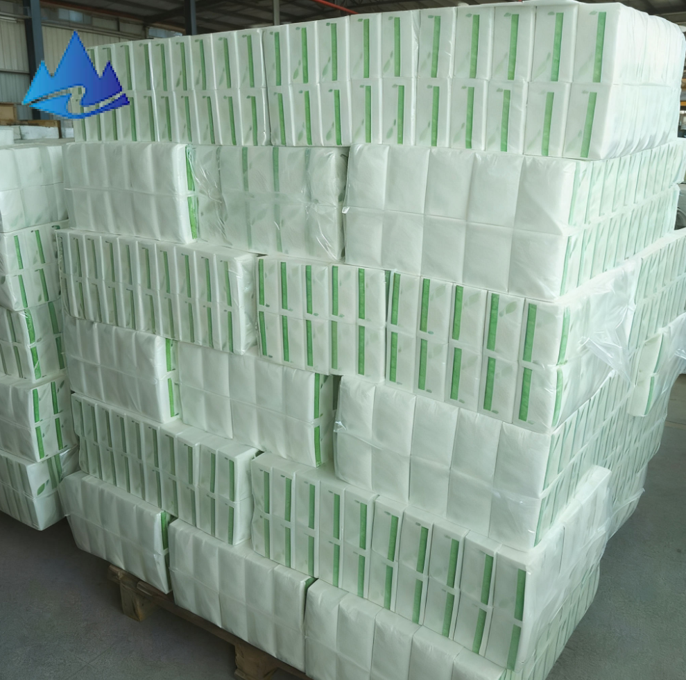 Facial Tissue Paper with White Plastic Packaging