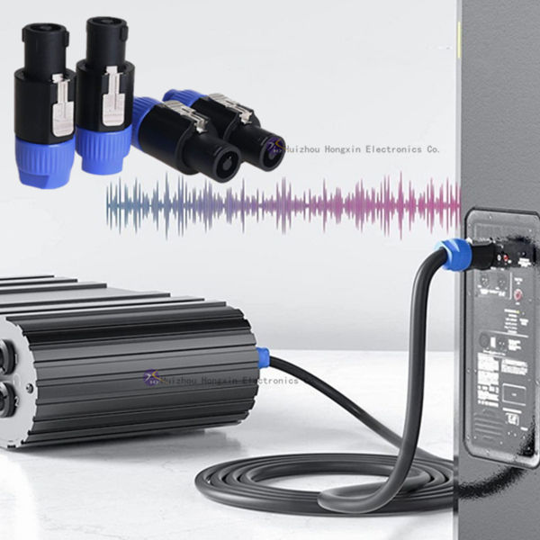 Maßgeschneiderte Audiokabel mit NL4FC Speakon Stecker und Buchse Vier-Zweiadrige Lautsprecherstecker Verstärker Mikrofon PVC-Isolierung
