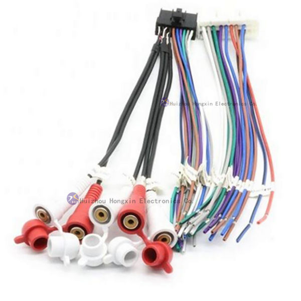 Sistema de Áudio Automotivo de Alta Qualidade Hifi Estéreo Conector RCA para Alto-falantes com Cabo AUX Automotivo, USB, Caixa de Fusíveis e Aplicativo para Monitor