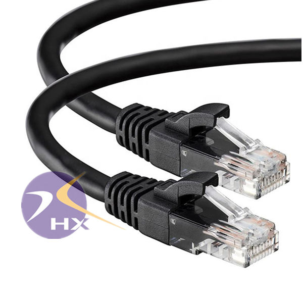 Kabel sieciowy Cat6 Ethernet UTP RJ45 kąt prosty męski do męskiego miedziany do zastosowań budowlanych z powłoką PVC do użytku zewnętrznego