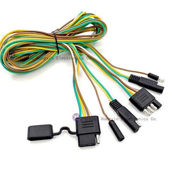 Cable de extensión con conector SAE OEM 1P 2P 3P 4P para remolque, enchufe de conexión de cableado, toma de corriente, conector SAE de 1/2/3/4 vías para remolque de automóvil