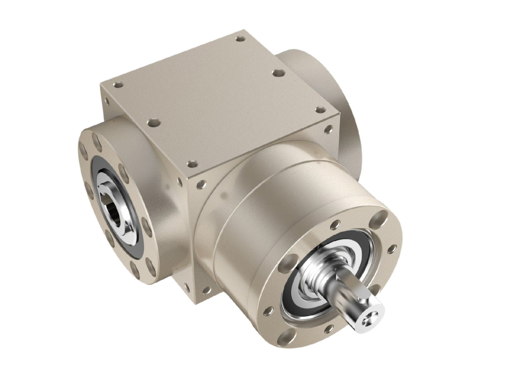 Caja de engranajes espirales de ángulo recto de 90° con entrada de eje