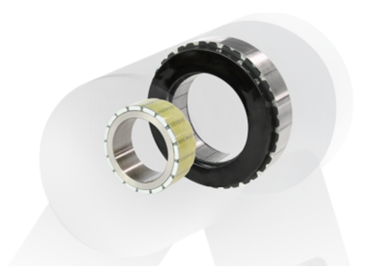 Motor de par sin carcasa de rotor interno compacto y ligero con alta densidad de potencia