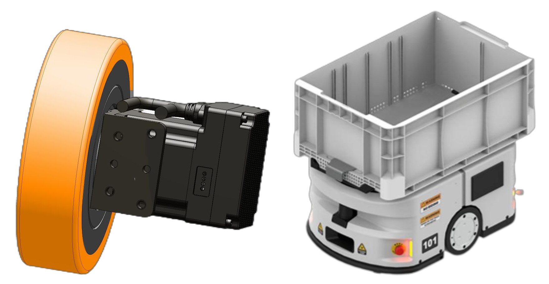 Motor de rueda para robot elevador