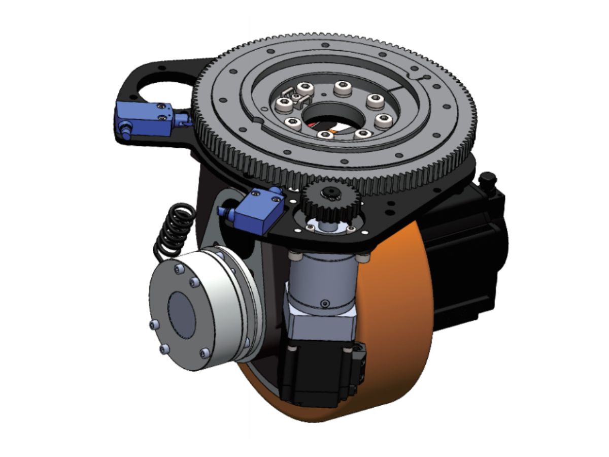 Rueda direccional de accionamiento horizontal AGV con rotación de 360°