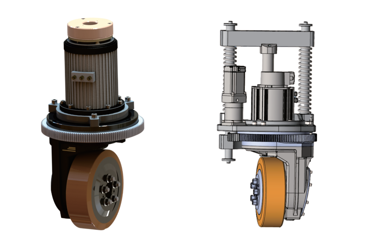 Rueda direccional vertical exterior con rotación de 360°