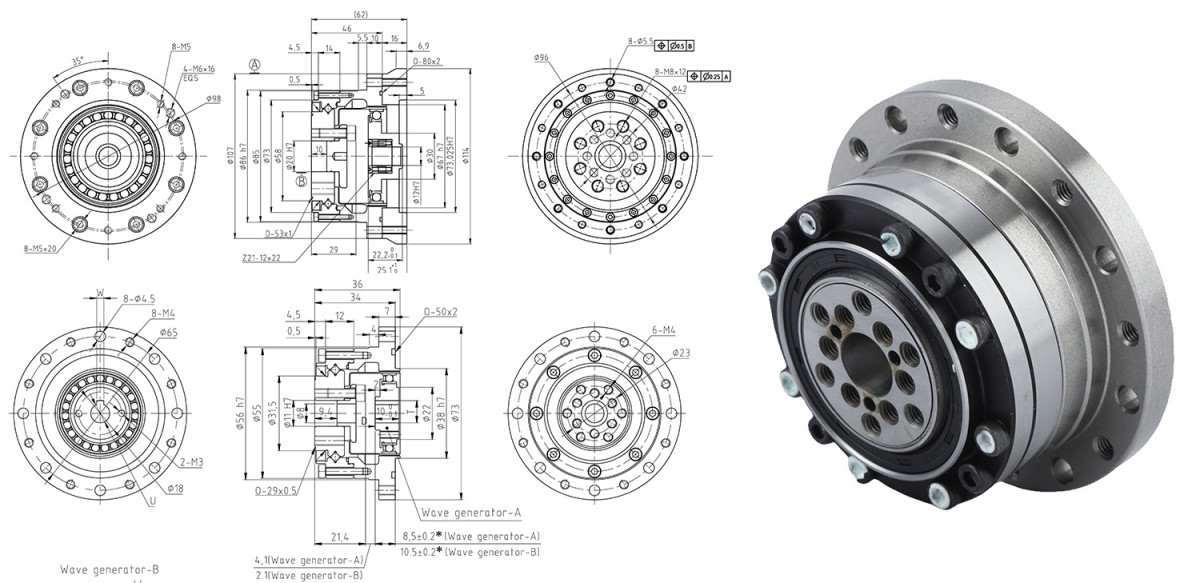 flexo printing harmonic gear box