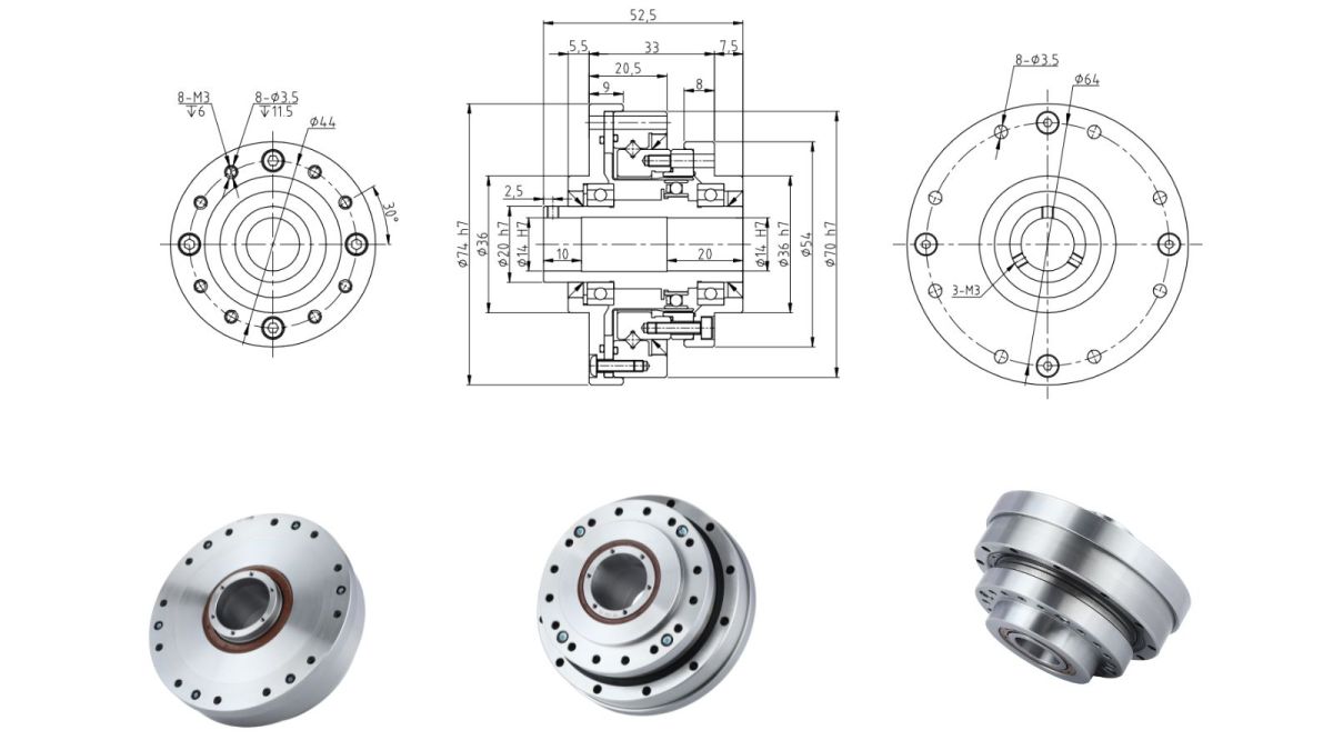 Harmonic reducers for dental equipment