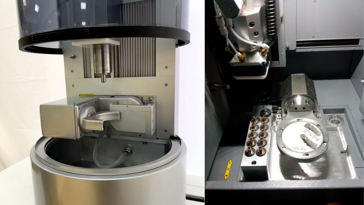 Dental carving machine with harmonic drive reducer