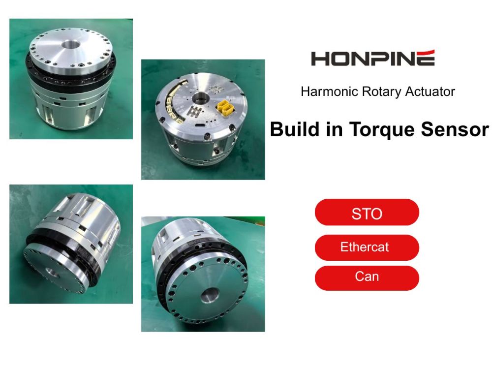 Actuador rotativo para robots OMG Harmonic Drive con sensor de par integrado y STO