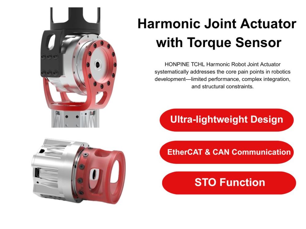 Actuador armónico para articulaciones robóticas HONPINE TCHL: resolviendo los principales retos de la robótica