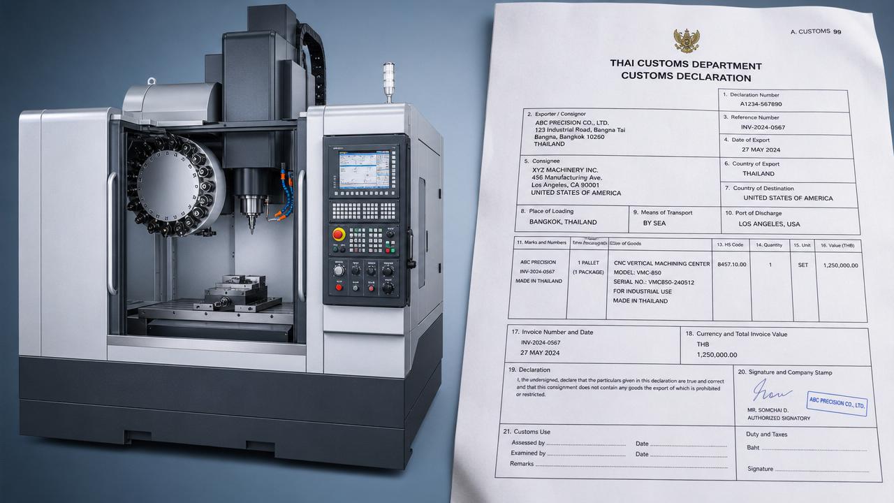 La aprobación de BOI en Tailandia se extiende a 6 meses, la importación de máquinas herramienta usadas requiere la presentación de la declaración aduanera en tailandés