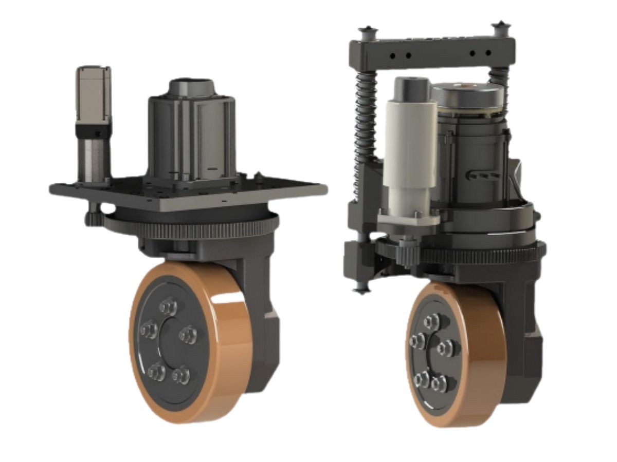 Motor de rueda motriz vertical para carretillas elevadoras AGV y AMR