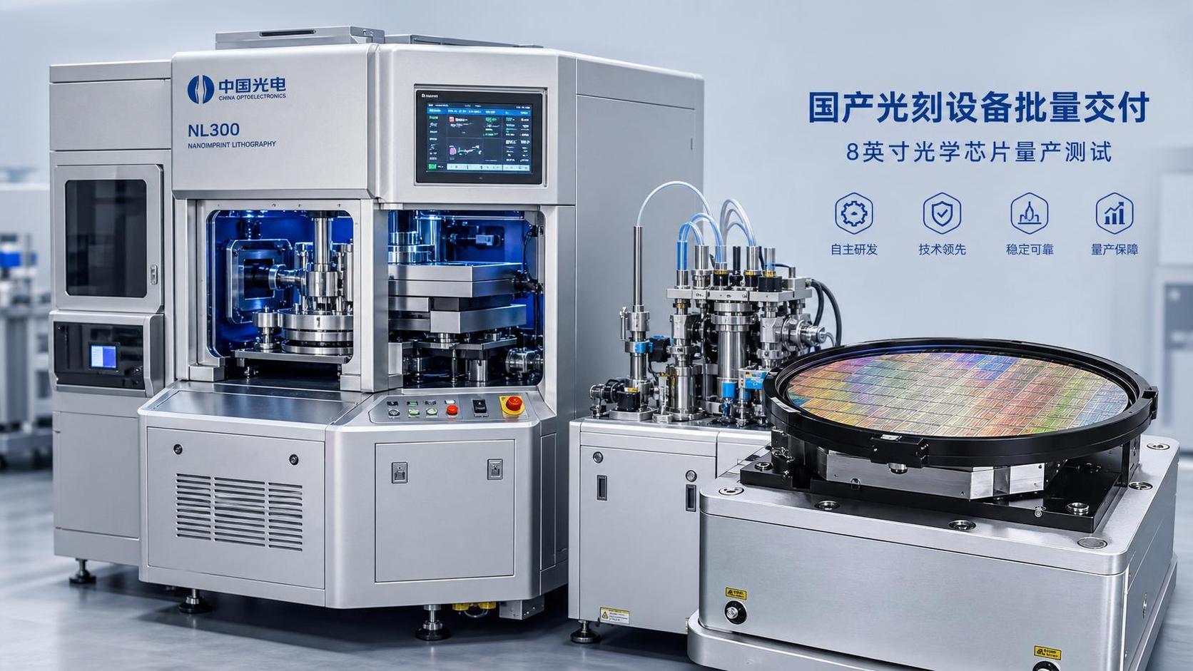 Herramienta de nanoimpresión fabricada en China entregada para chips ópticos