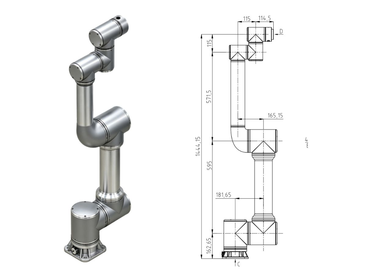 Robot colaborativo de 6 ejes CR-12E-C00 (cobot)