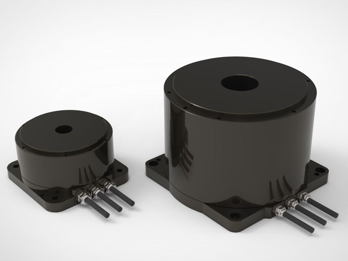 Actuador rotativo de accionamiento directo con motor de par y conexión directa a la carga