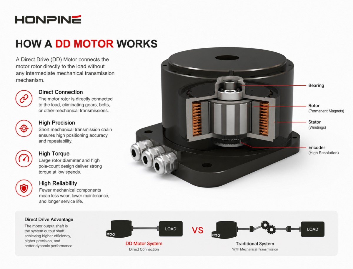 sistema de motor de accionamiento directo