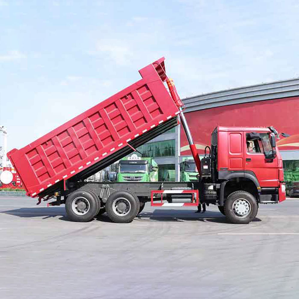 Howo 375HP 6x4 dump truck side view heavy duty tipper truck