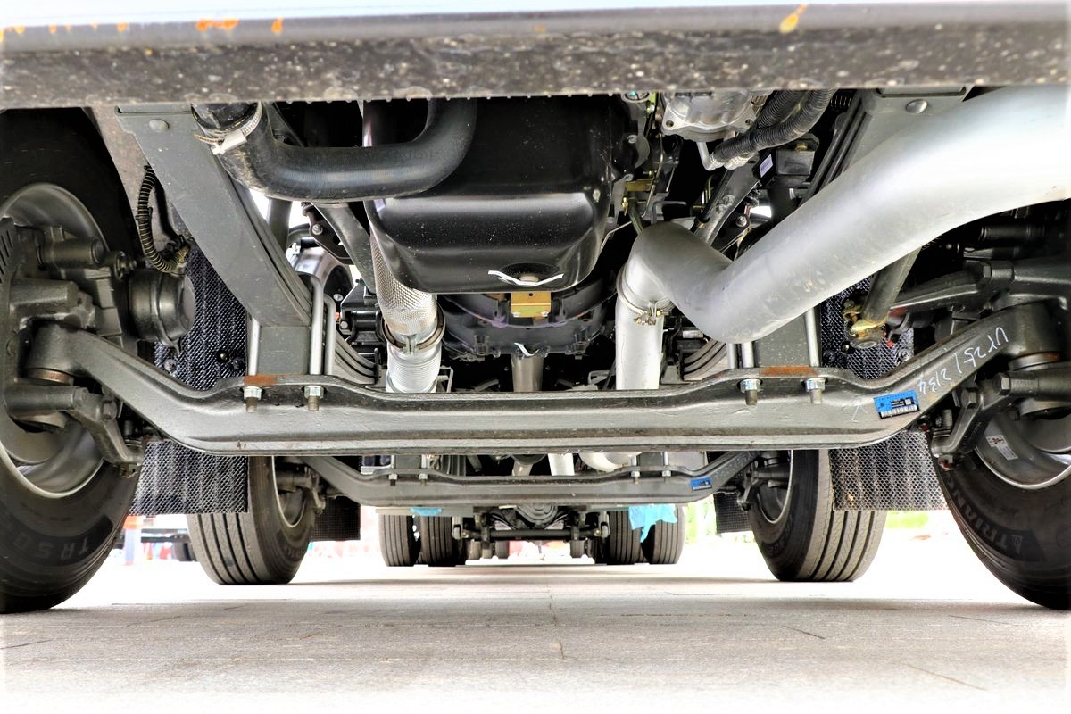 HOWO NX 300HP fuel tanker truck chassis showing reinforced frame and suspension