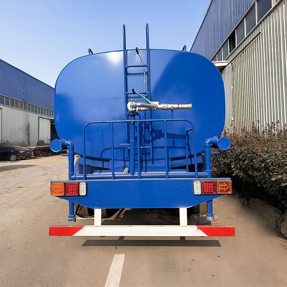Shacman F3000 6x4 heavy duty water tanker truck rear view showing tank structure and reinforced chassis