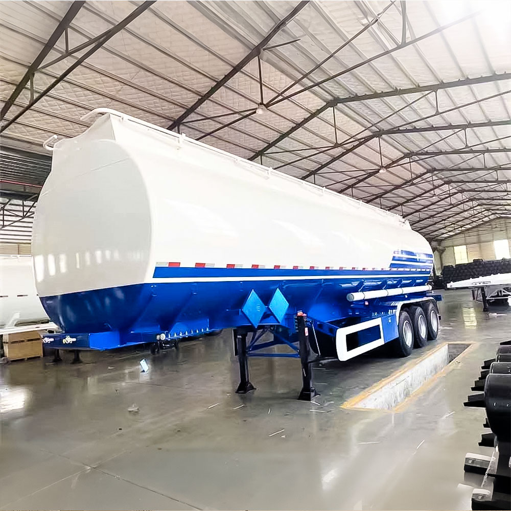 3 Axle Carbon Steel Oil Tanker Semi Trailer