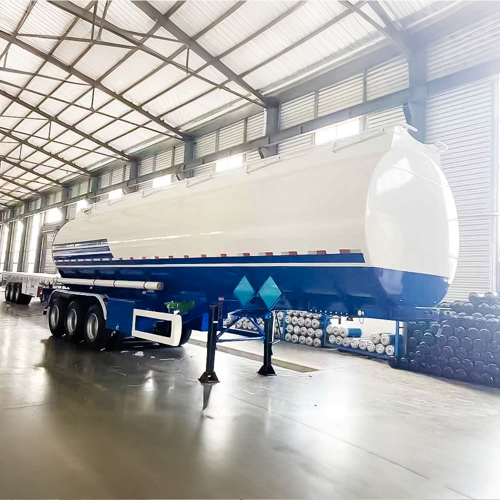 3 Axle Carbon Steel Oil Tanker Semi Trailer