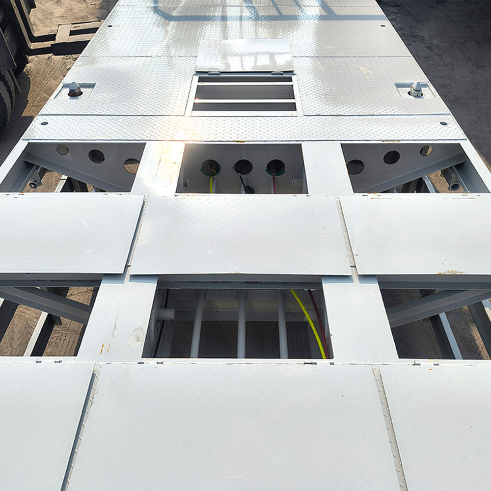 3 axle extendable flatbed semi trailer axle and mechanical suspension for heavy cargo stability