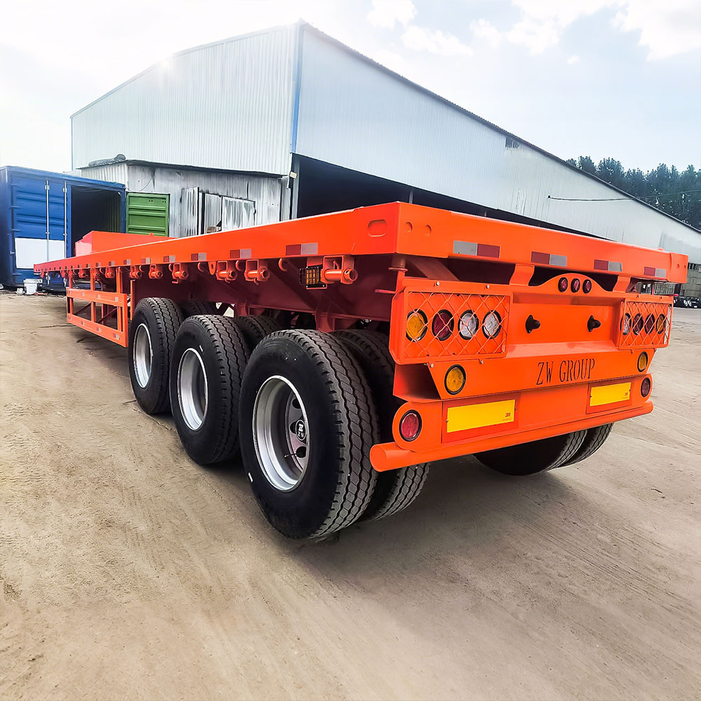 3 Axle 40ft Container Flatbed Semi Trailer