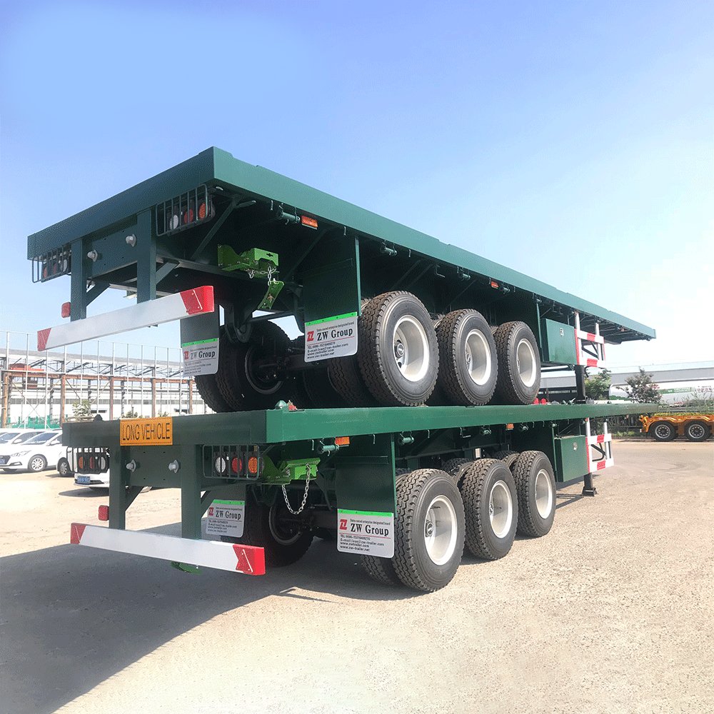 3 Axle 40FT Flatbed Transport Semi Trailer