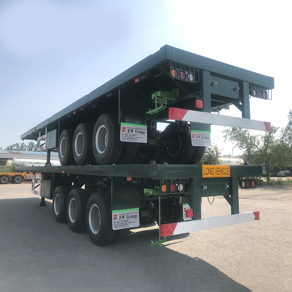 3 Axle 40FT Flatbed Transport Semi Trailer
