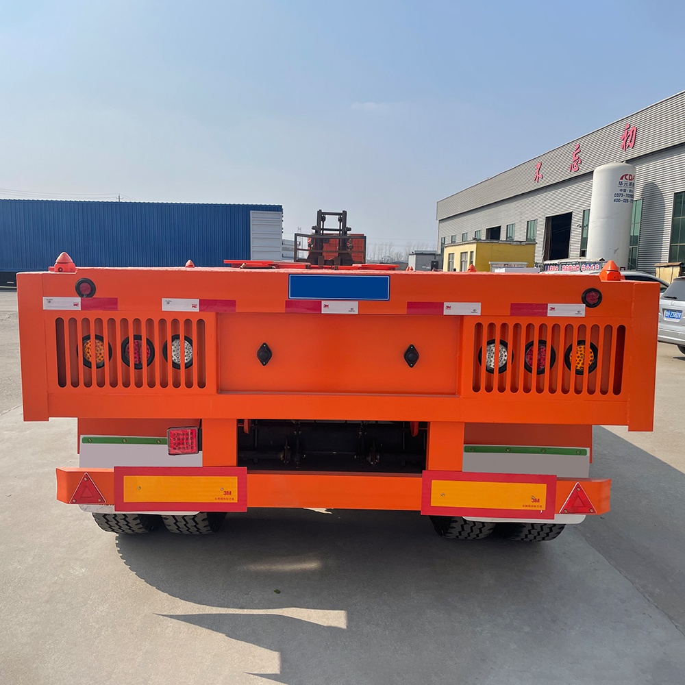 40ft Container Carrier 3 Axle Flatbed Semi Trailer