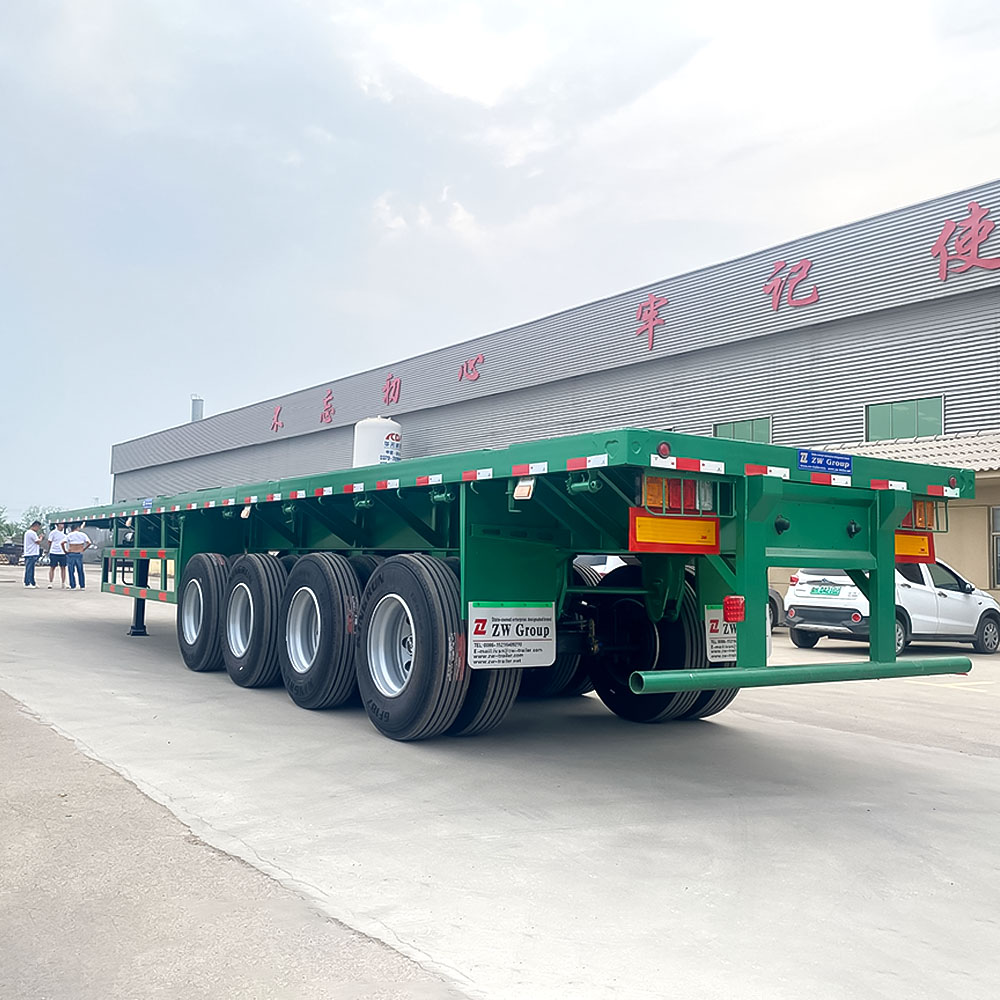 4 Axle Flatbed Trailer for Oversized Cargo