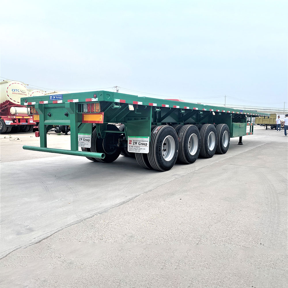 4 Axle Flatbed Trailer for Oversized Cargo