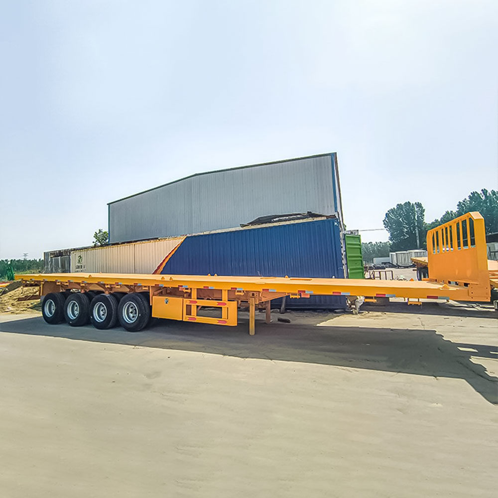 4 Axle 80Ton Flatbed Semi Trailer