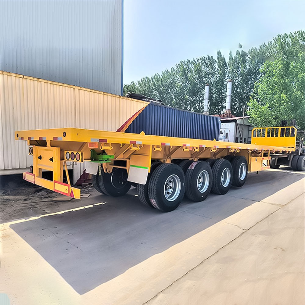 4 Axle 80Ton Flatbed Semi Trailer