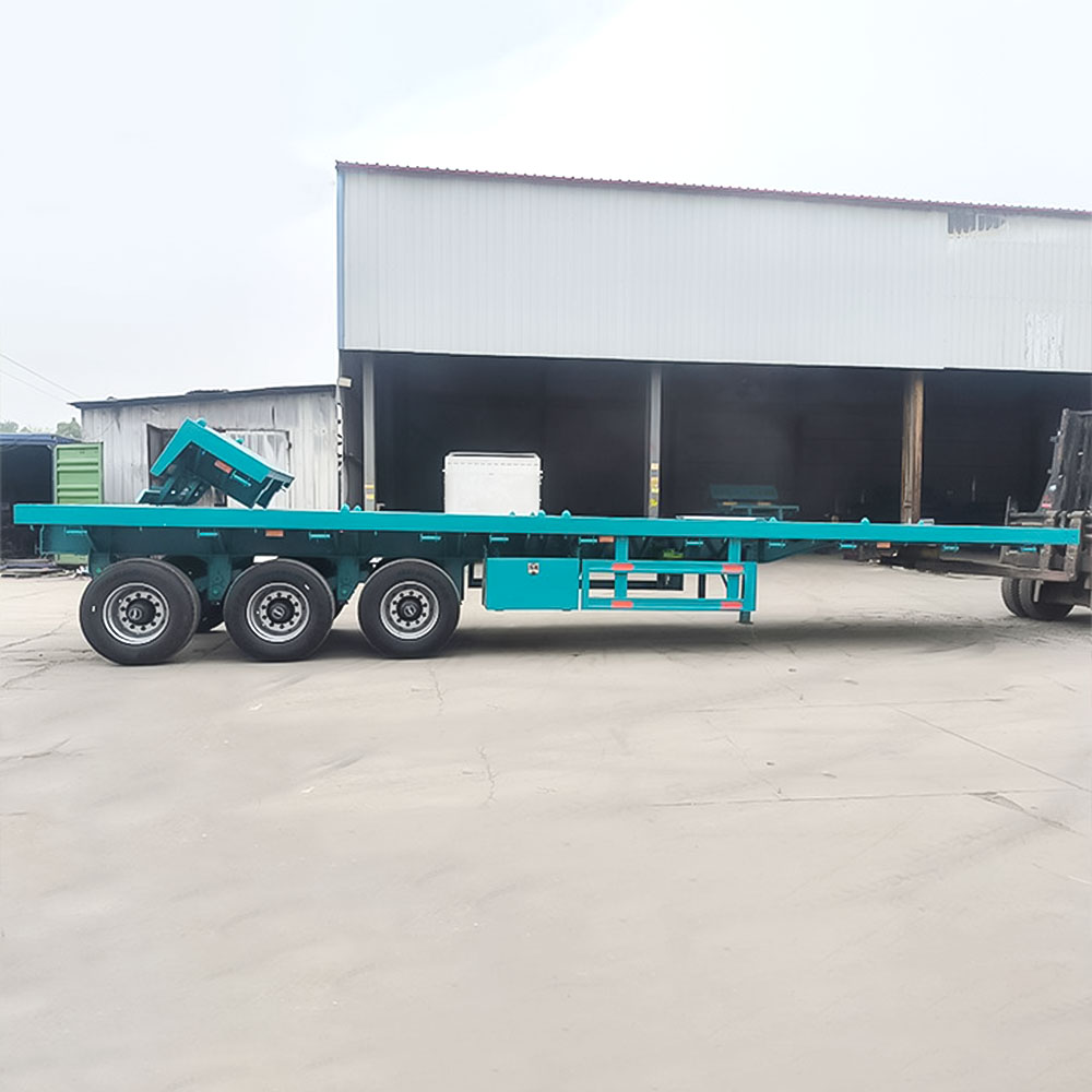 3 Axle 40FT Flatbed Trailer for Container Transport