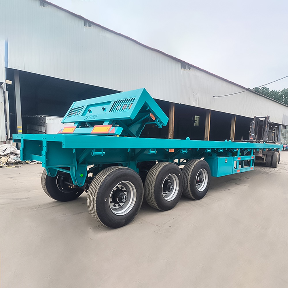 3 Axle 40FT Flatbed Trailer for Container Transport