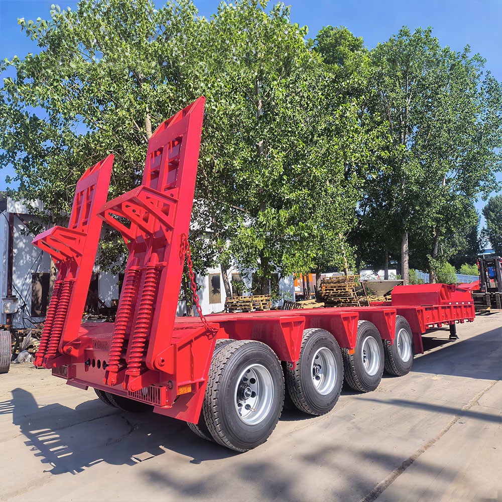 4 Axle 80 Ton Lowbed Semi Trailer
